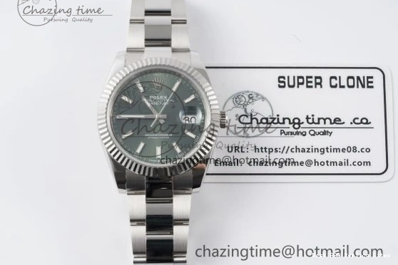 AAA Replica Watches Oyster 1:1 Packable 904L Bracelet 41 Stick 2154 DateJust NTF on Edition Steel Best 126334 VR Dial Green 1229